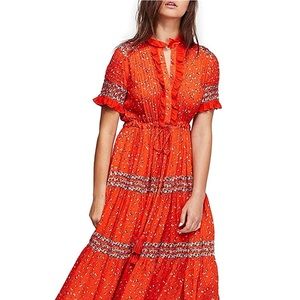 Free People Rare Feelings Maxi-orange